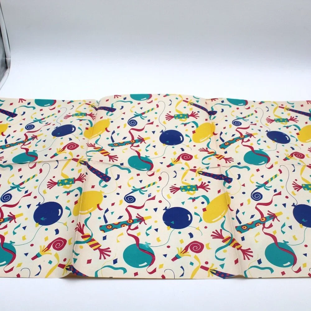 Vintage Colorful Happy Birthday Party Gift Wrapping Paper One Sheet 20